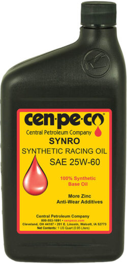 Synionic Oil CEN-PE-CO SYNRO SYNTHETIC RACING OIL - Central Petroleum Co.